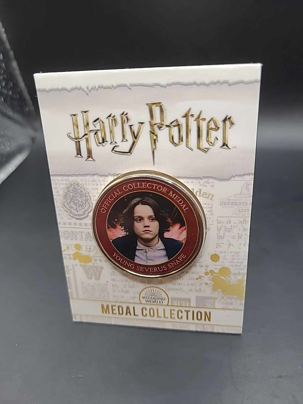 HARRY POTTER CARD WITH MEDAL YOUNG SEVERUS SNAPE BEN CLARKE J K ROWLING