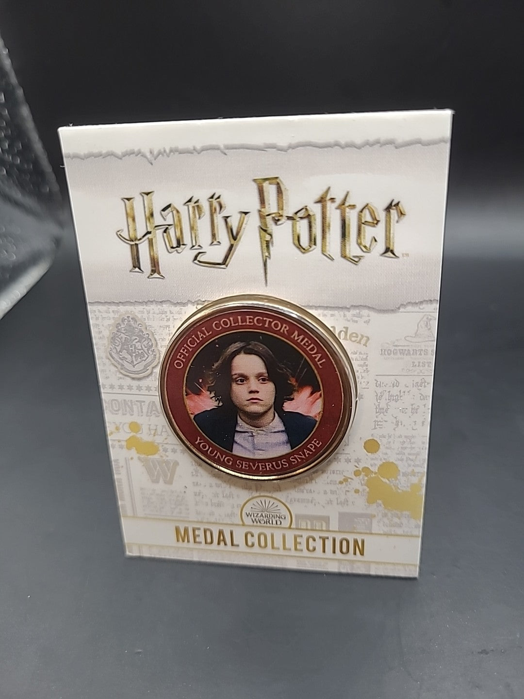HARRY POTTER CARD WITH MEDAL YOUNG SEVERUS SNAPE BEN CLARKE J K ROWLING