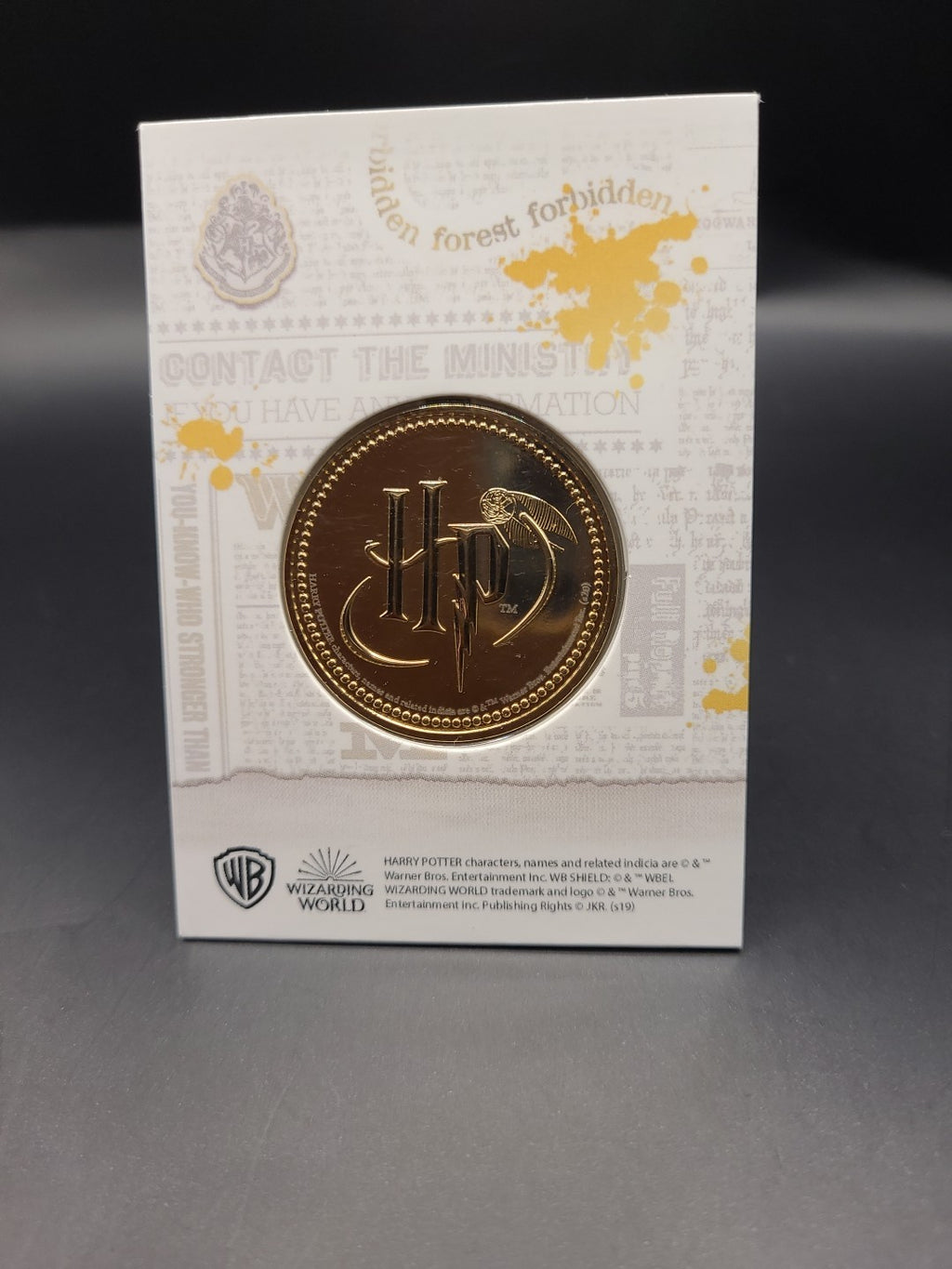 RARE HARRY POTTER MEDAL COIN IN CARD HERMIONE GRANGER PHILOSOPHER'S STONE
