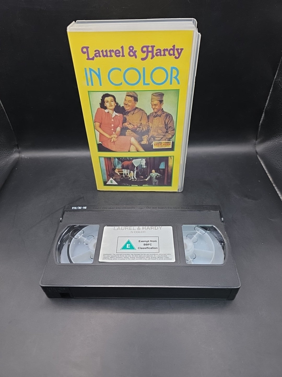 Laurel & Hardy In Color On VHS Video Cassette Tape