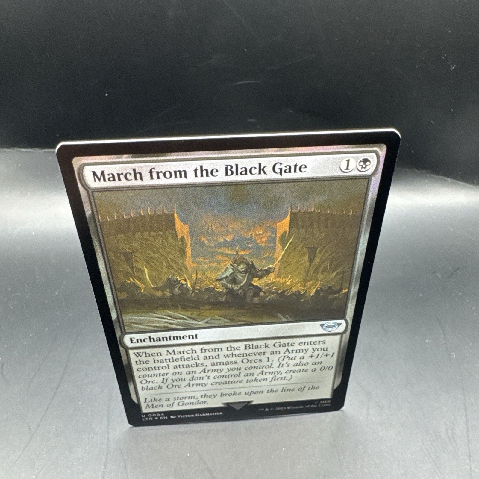 MTG March from the Black Gate (FOIL) 0094 Lord of the Rings + Regular Card