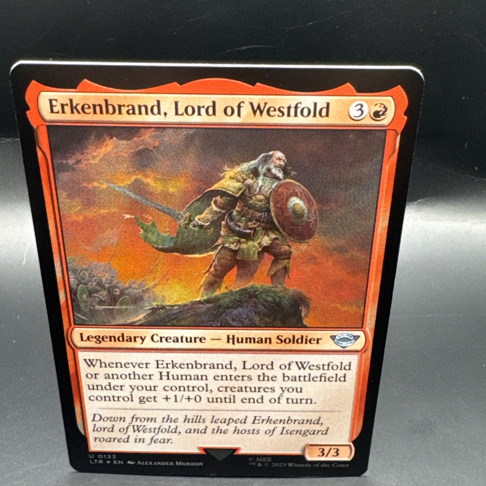 MTG Erkenbrand, Lord of Westfold (Foil) U0123 Lord of the Rings + 1 Regular Card