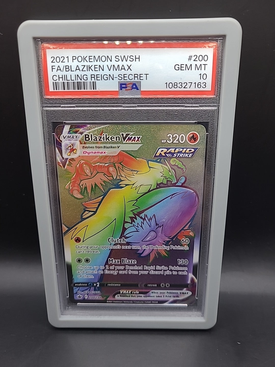 Pokémon SWSH Chilling Reign Blaziken VMAX 200/198 PSA 10