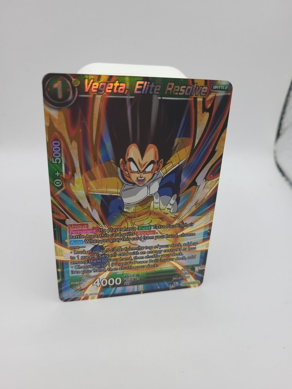 Vegeta, Elite Resolve BT15-075 SR - Dragon Ball Super Card Game