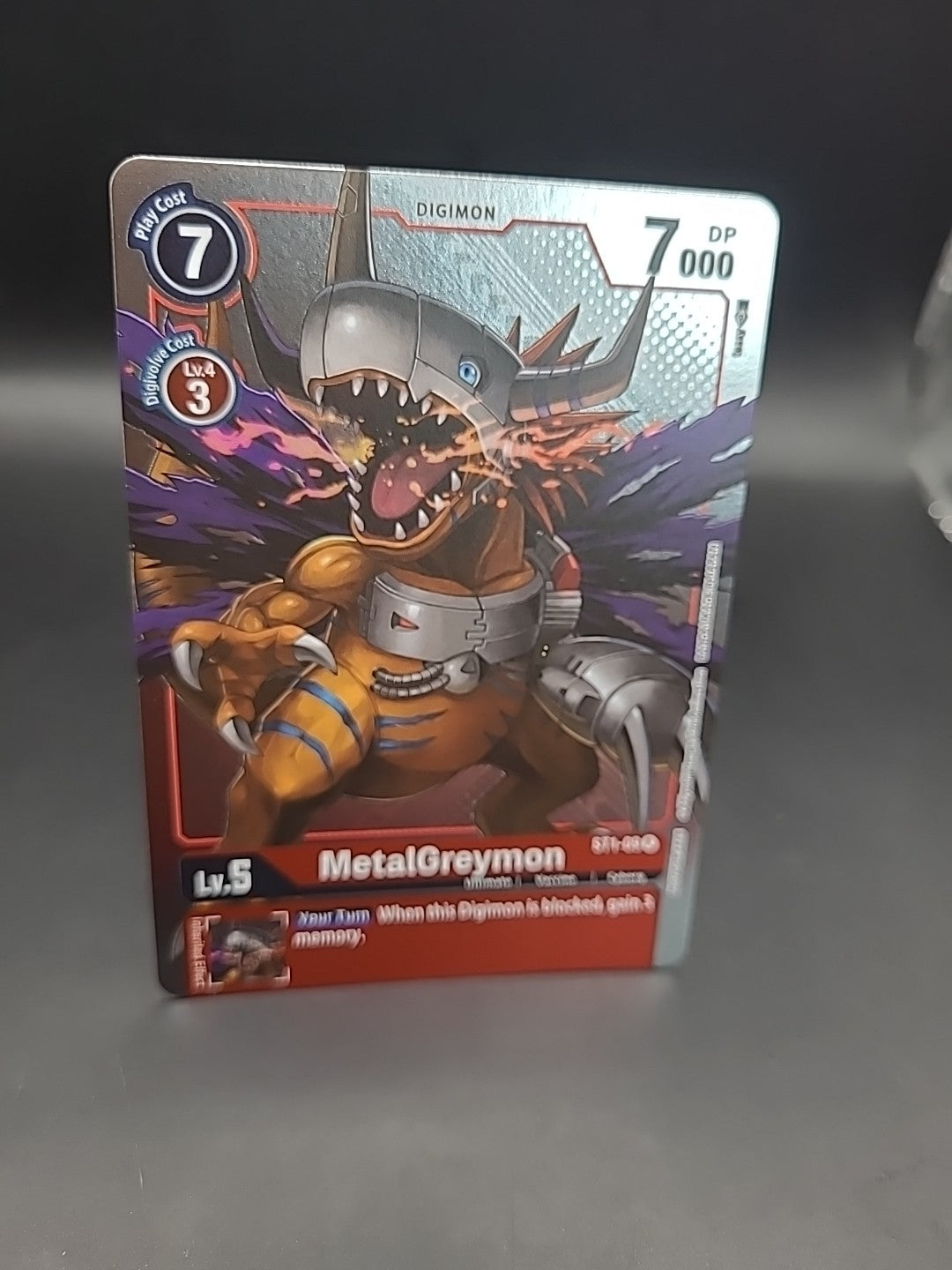 MetalGreymon Alternate Art Foil - ST1-09 NM - Digimon TCG Card
