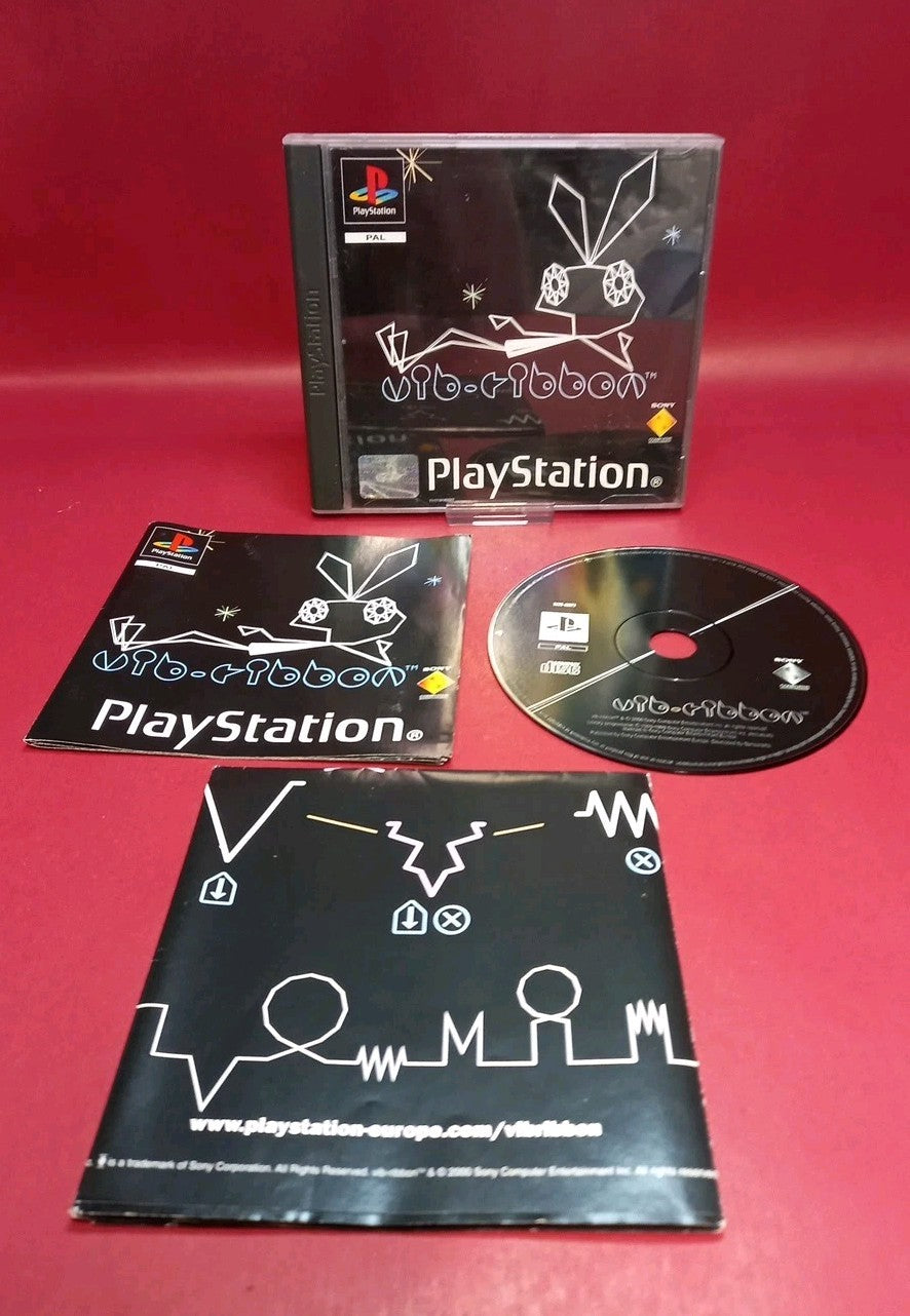 Vib Ribbon (PlayStation 1, 2000) Complete With Poster And Manual 