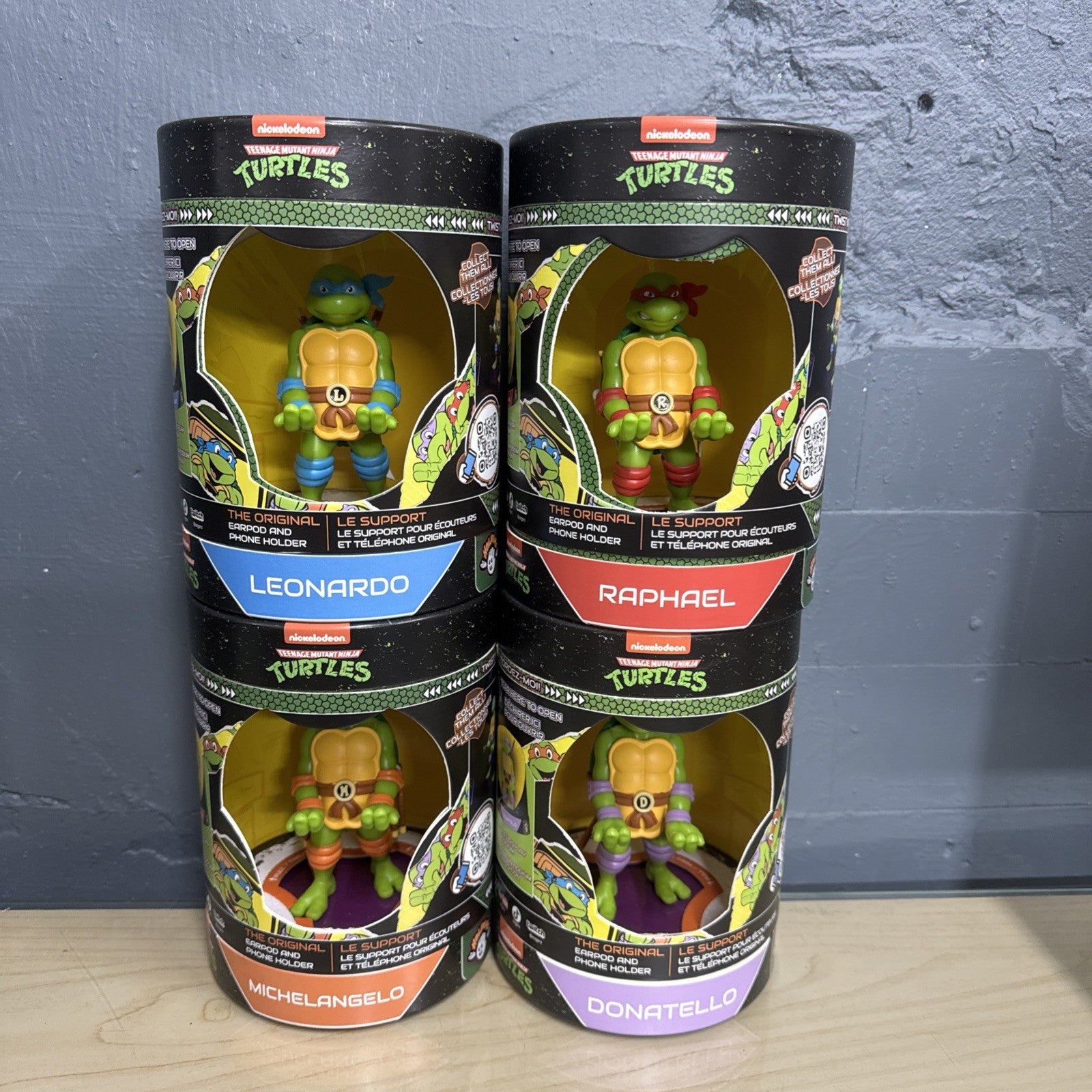 TMNT Mini Cable Guys  Small  All 4 Turtles Bundle 10CM
