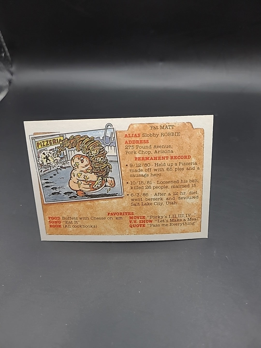 Garbage Pail Kids Jerry Atric Original Card 182b