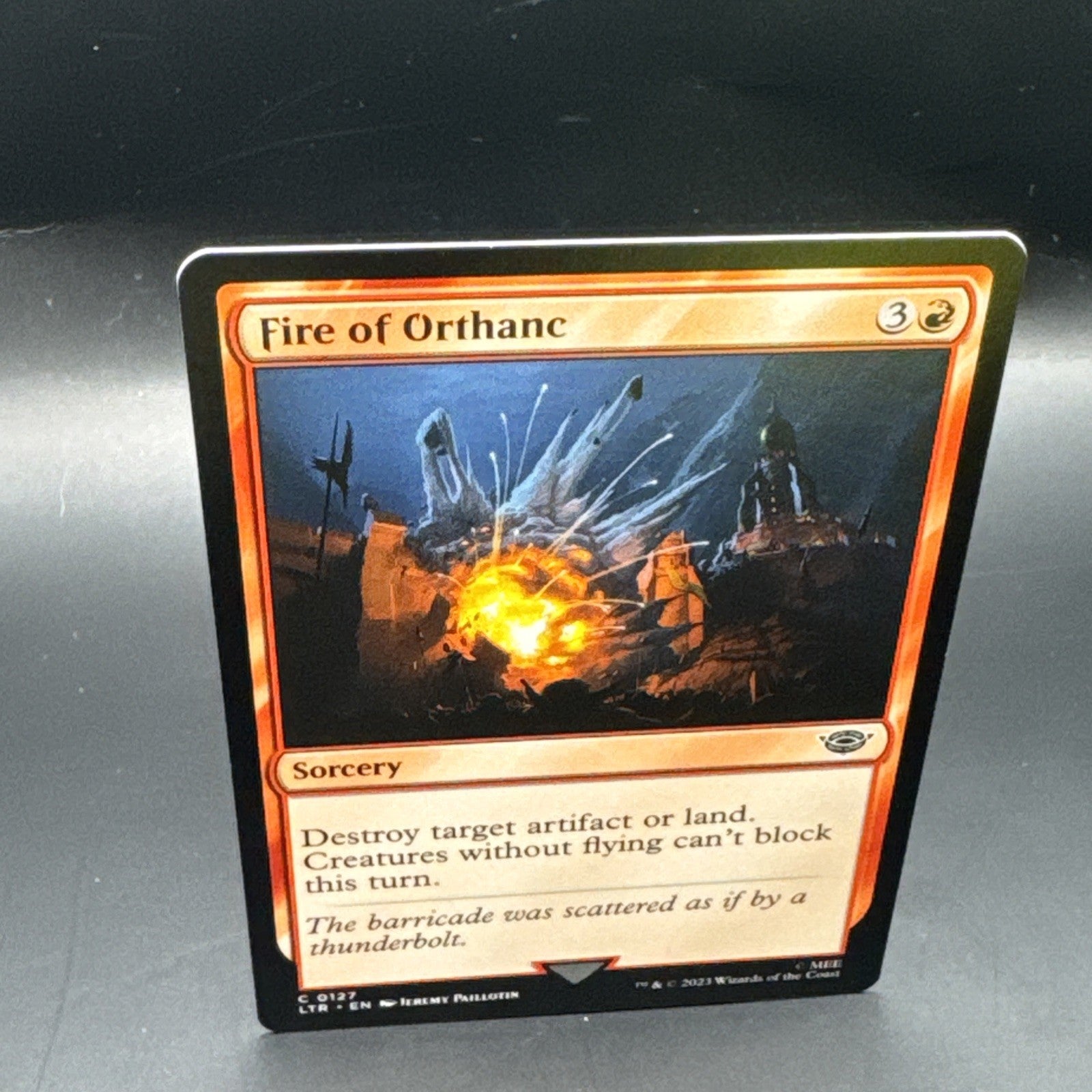 Fire of Orthanc C0127 Common Foil Lord of the Rings MTG + 1 Regular Card