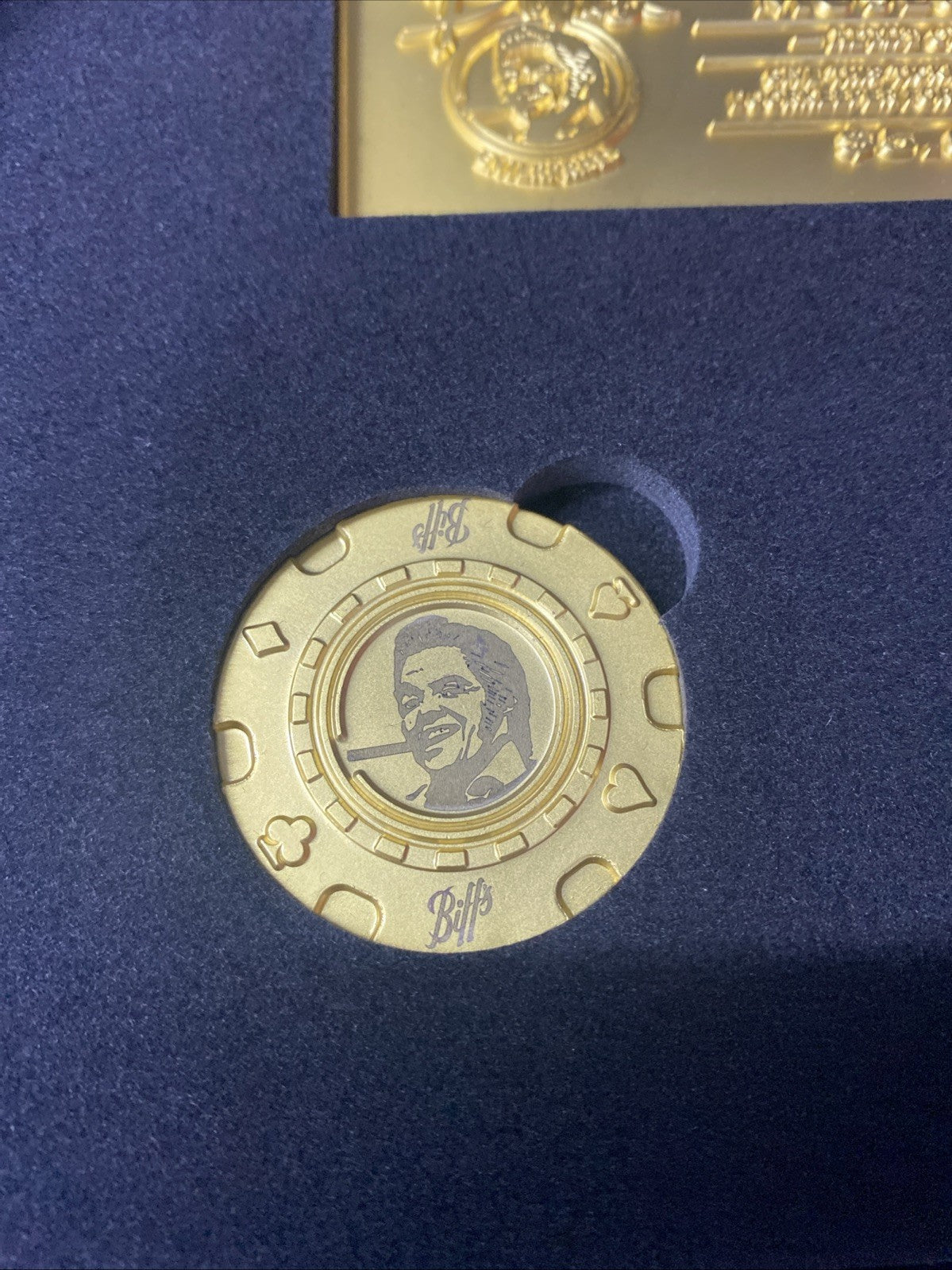 Back to the Future 24K Gold Plated Biff's Pleasure Paradise Casino Souvenir Set