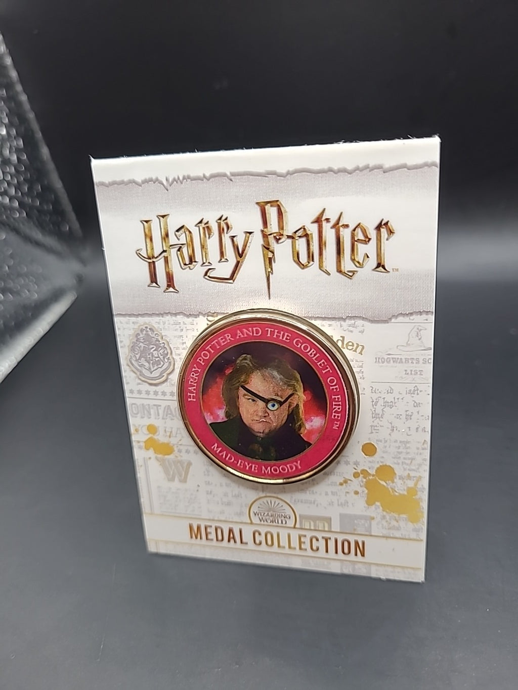 RARE HARRY POTTER MEDAL COIN IN CARD THE GOBLET OF FIRE MAD EYE MOODY