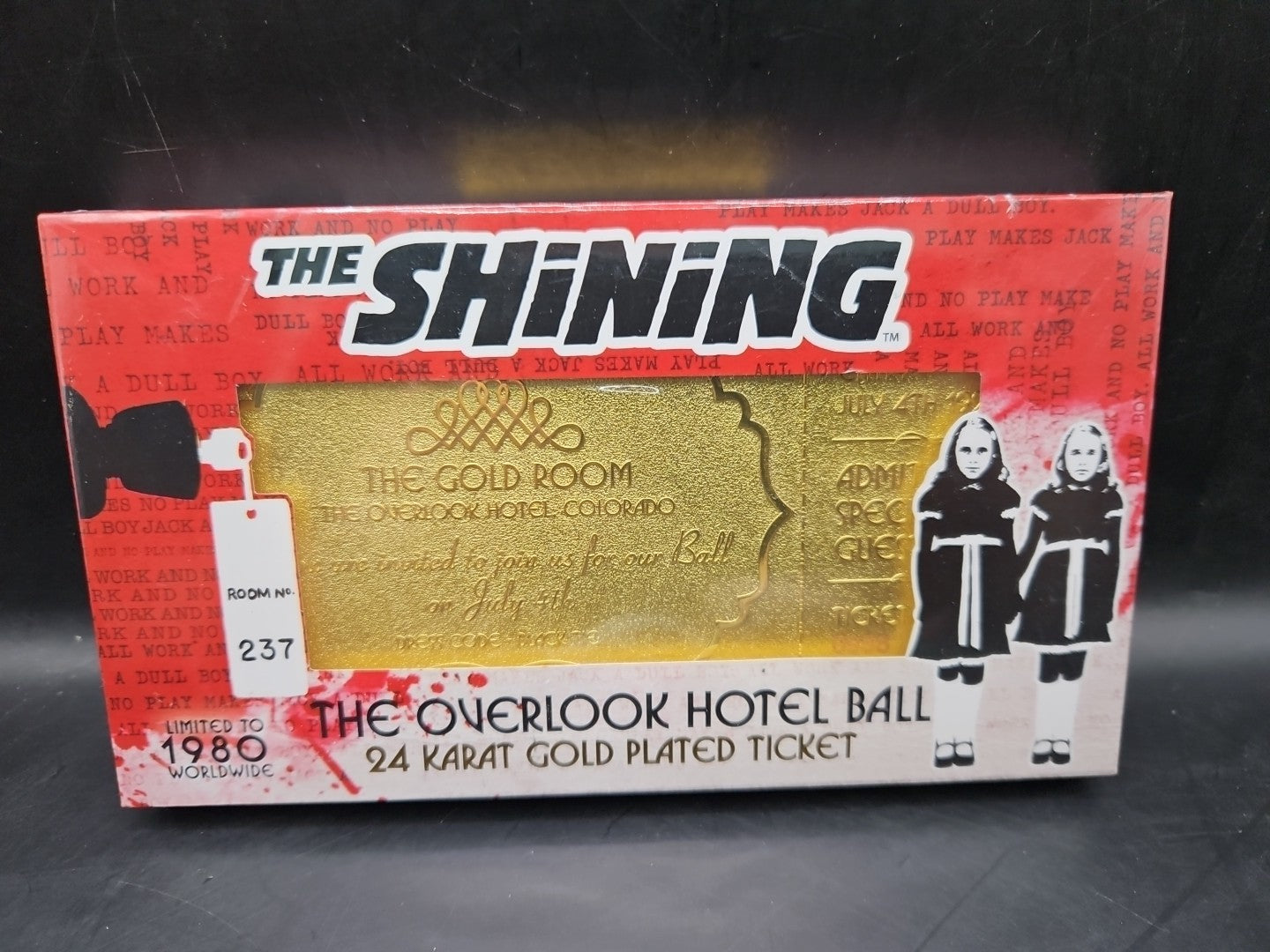 The Shining Limited Edition Gold The Overlook Hotel Ball Ticket - 1980 Worldwide