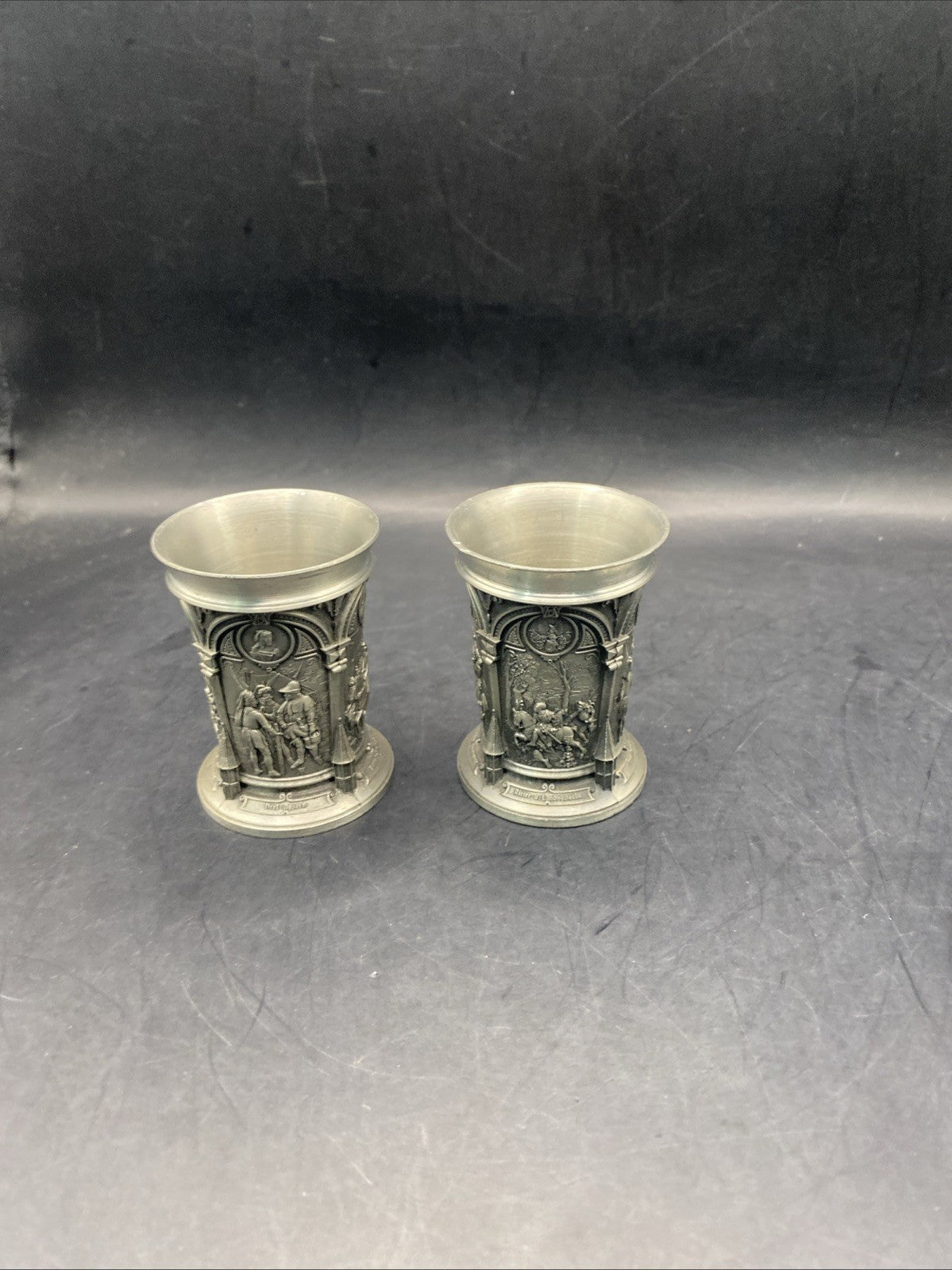 Zinn-Galerie Pewter 2 Shot Glasses NO BOX