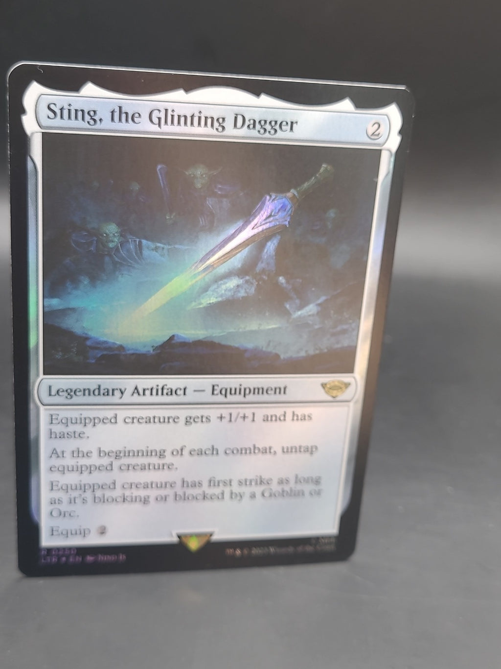 MTG Magic Lord of the Rings STING The Glinting Dagger R 0250 - Foil