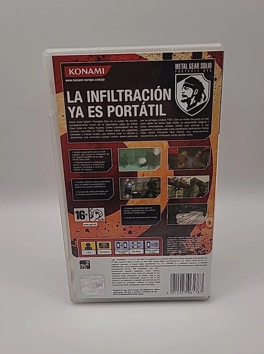 Metal Gear Solid Portable Ops (Sony PSP Game) - Spanish