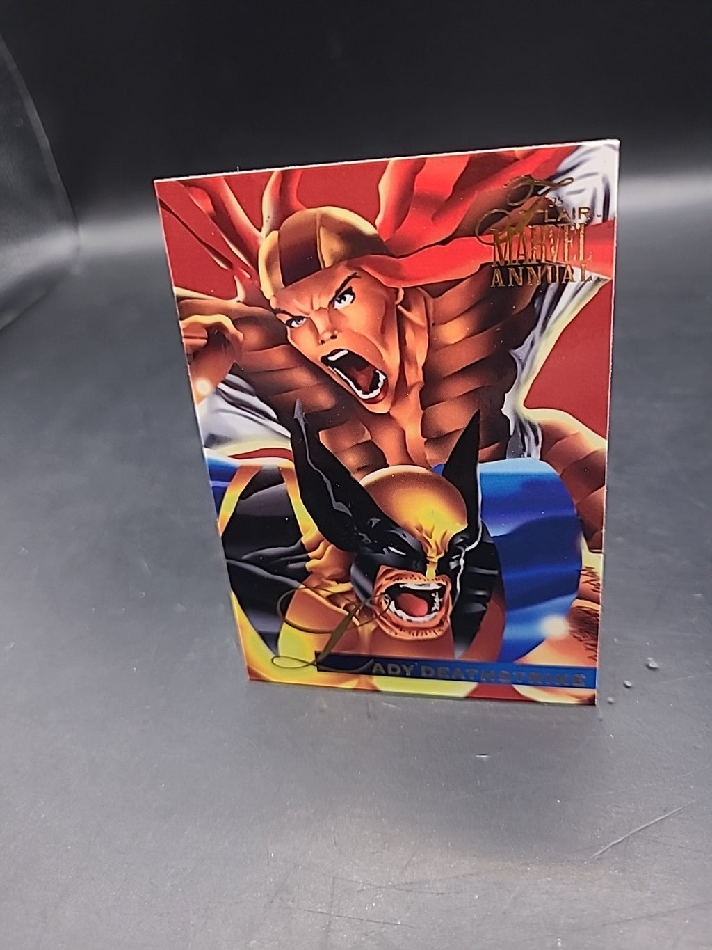 1995 Flair Marvel Annual High Grade Wolverine & Lady Deathstrike #38