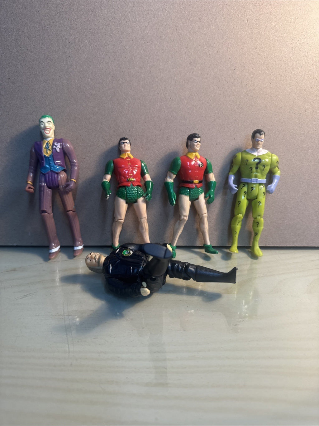 Vintage Batman Robin And Villains Figures X 5 Bundle