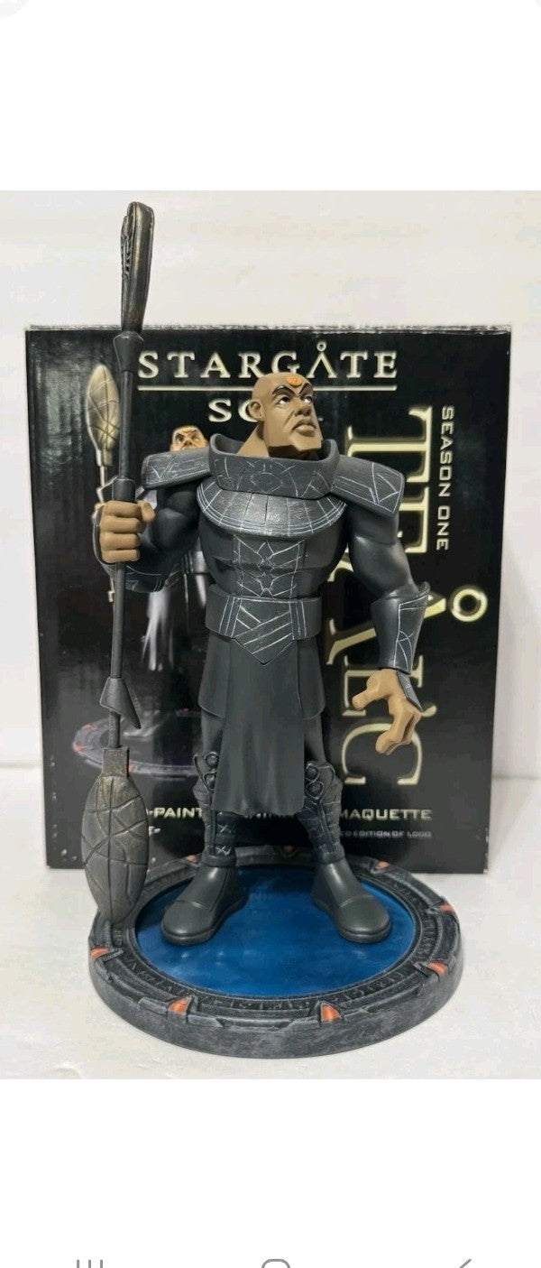 Stargate SG-1 Teal'c Animated Maquette Statue Figure 9"  QMX Boxed #/1000