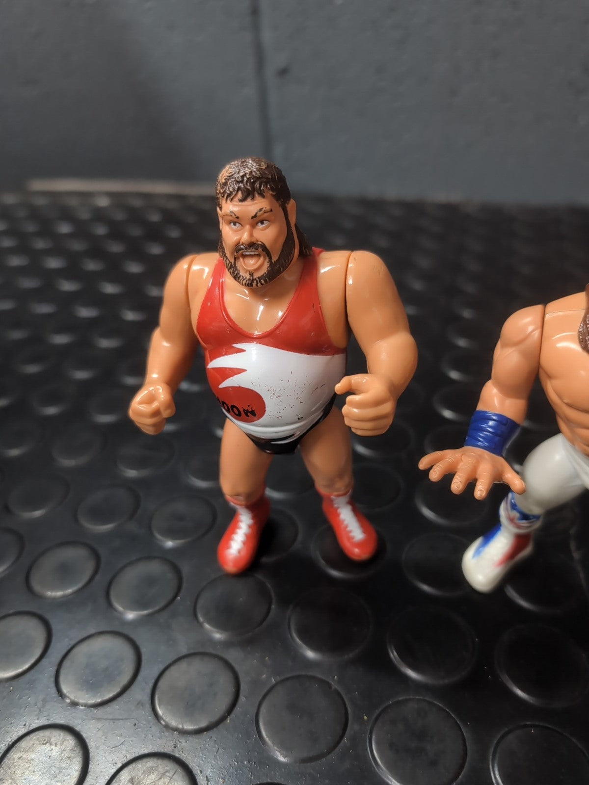 WWF Hasbro Wrestling Figures Typhoon, British Bulldog & Brutus Beefcake