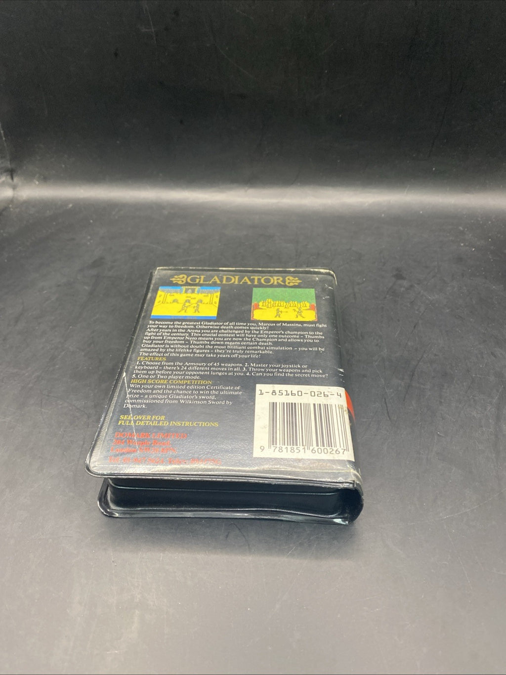GLADIATOR (DOMARK) ZX Spectrum 48k cassette. Tested/Working