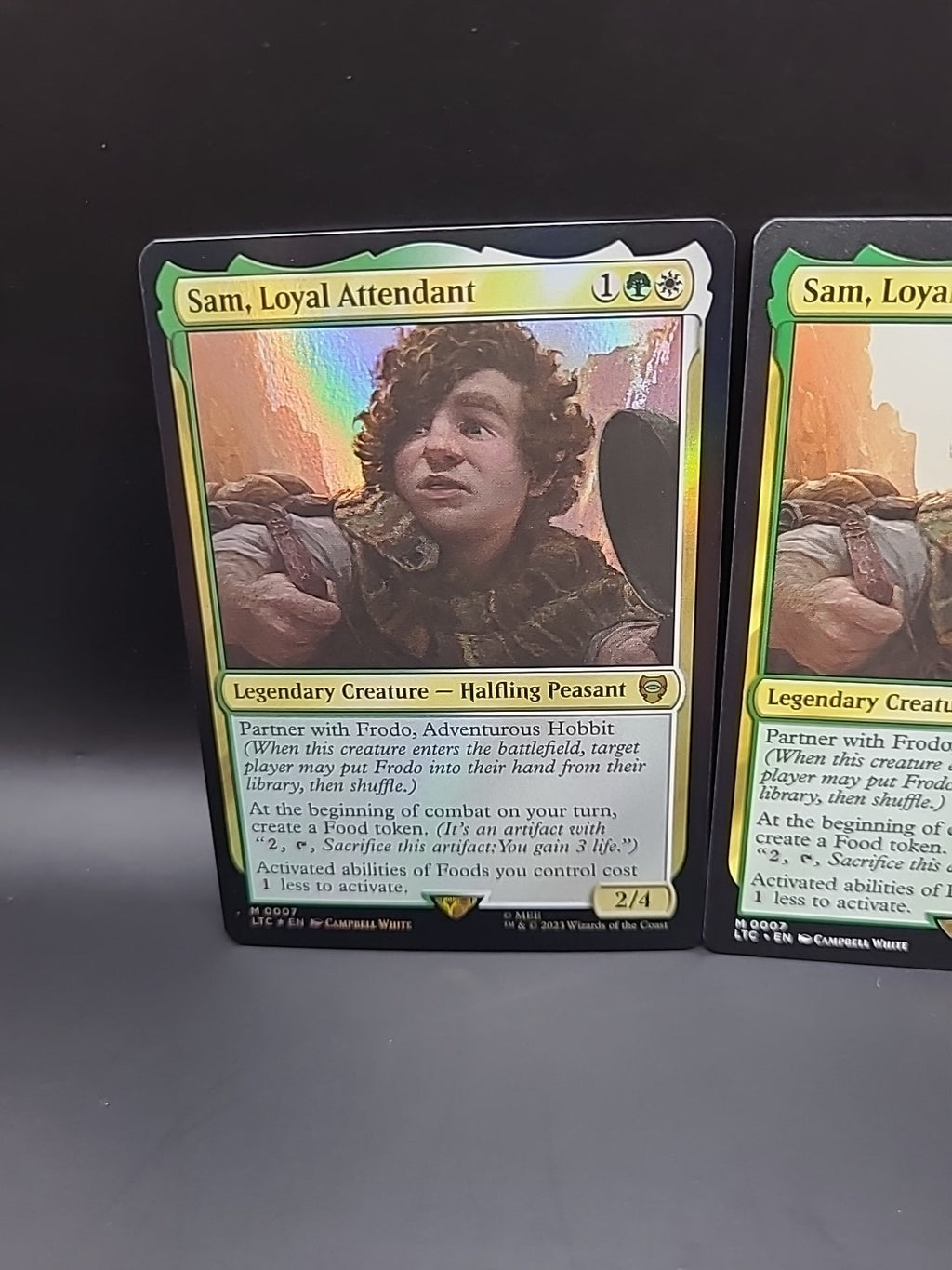 Sam, Loyal Attendant 0007  Foil & Regular Lord of the Rings Commander MTG NM