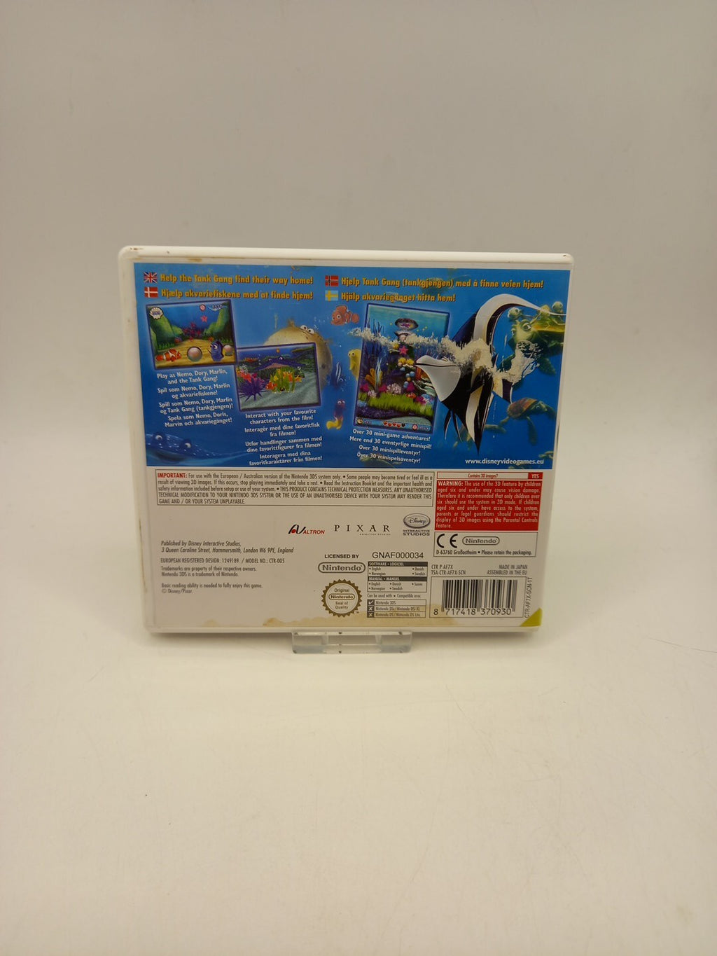 Finding Nemo: Escape To The Big Blue Nintendo 3dS Game