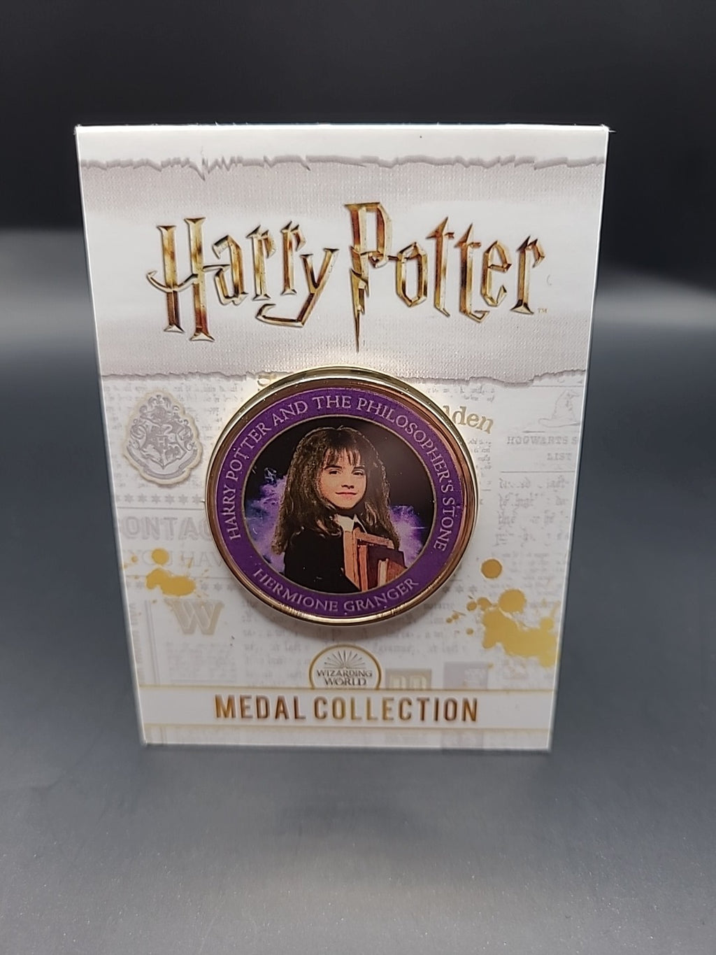 RARE HARRY POTTER MEDAL COIN IN CARD HERMIONE GRANGER PHILOSOPHER'S STONE
