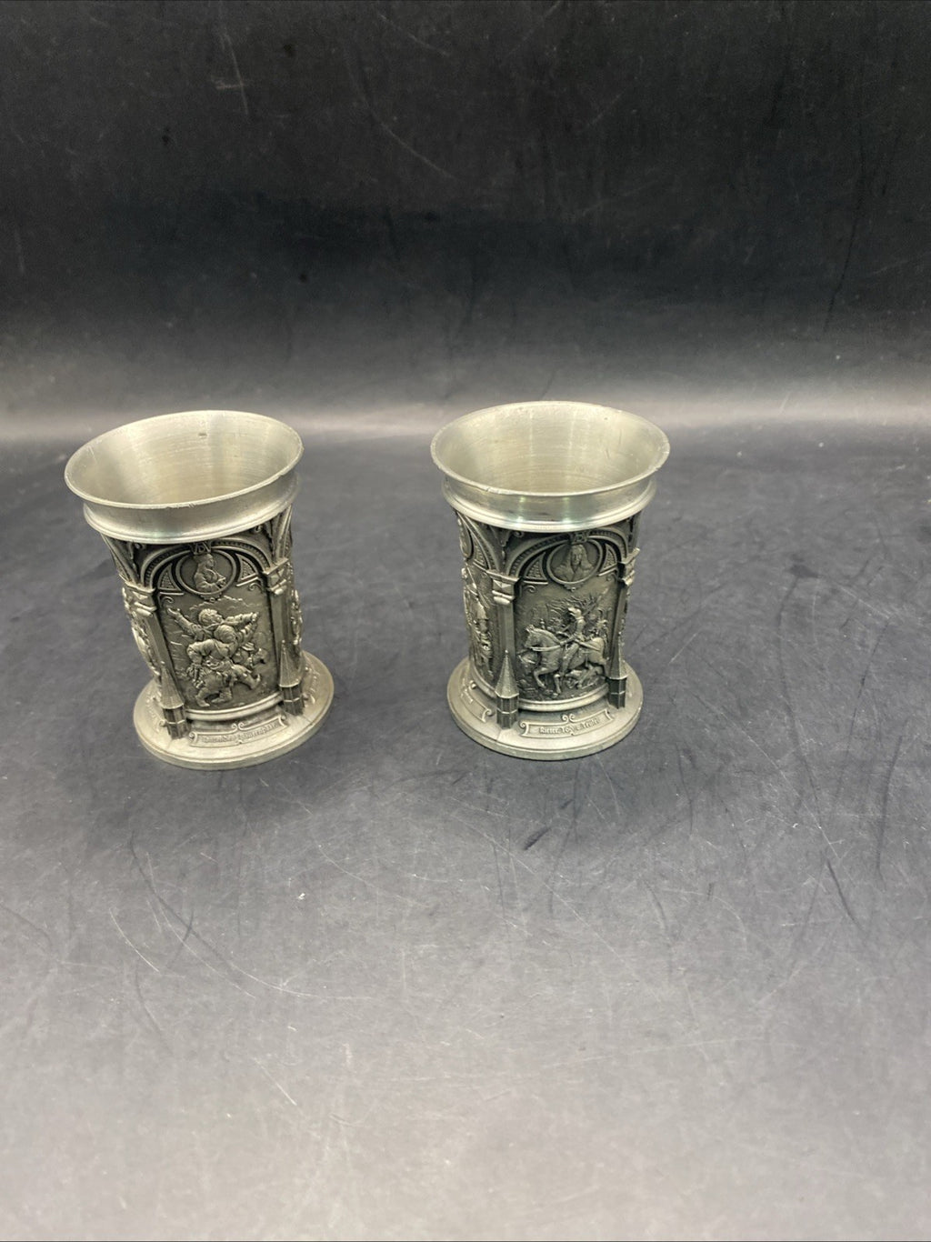Zinn-Galerie Pewter 2 Shot Glasses NO BOX