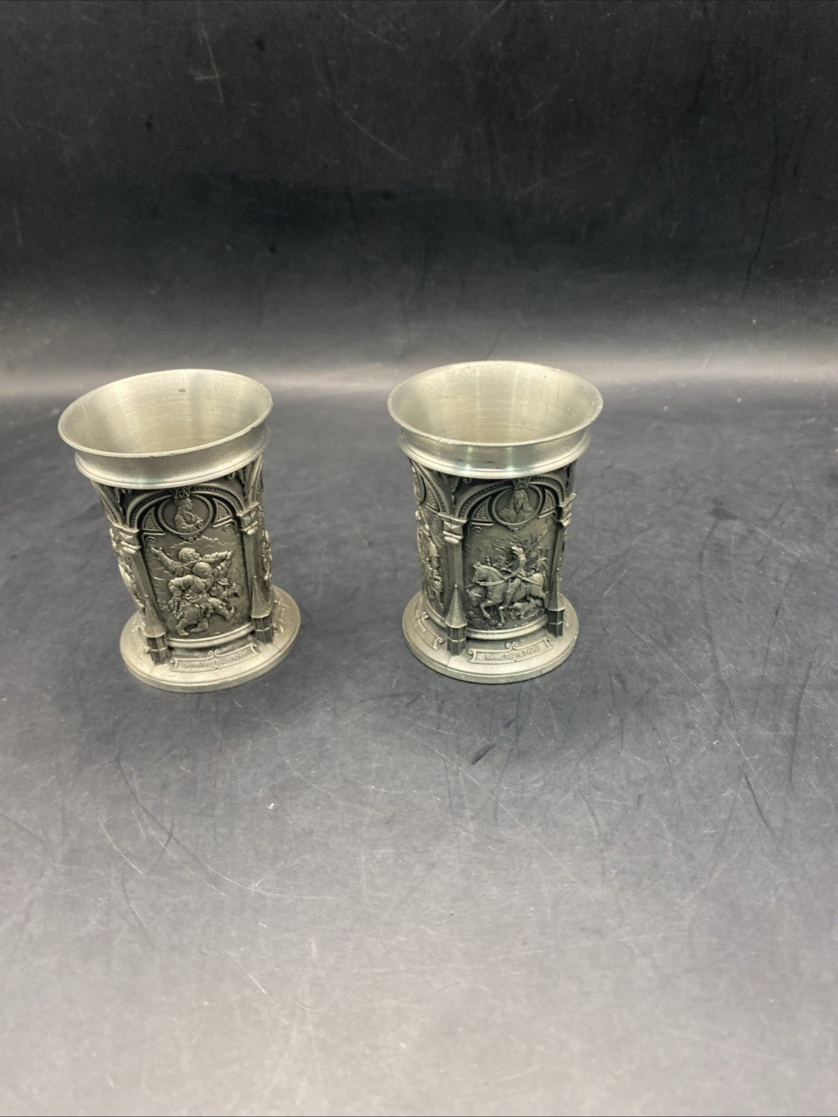 Zinn-Galerie Pewter 2 Shot Glasses NO BOX