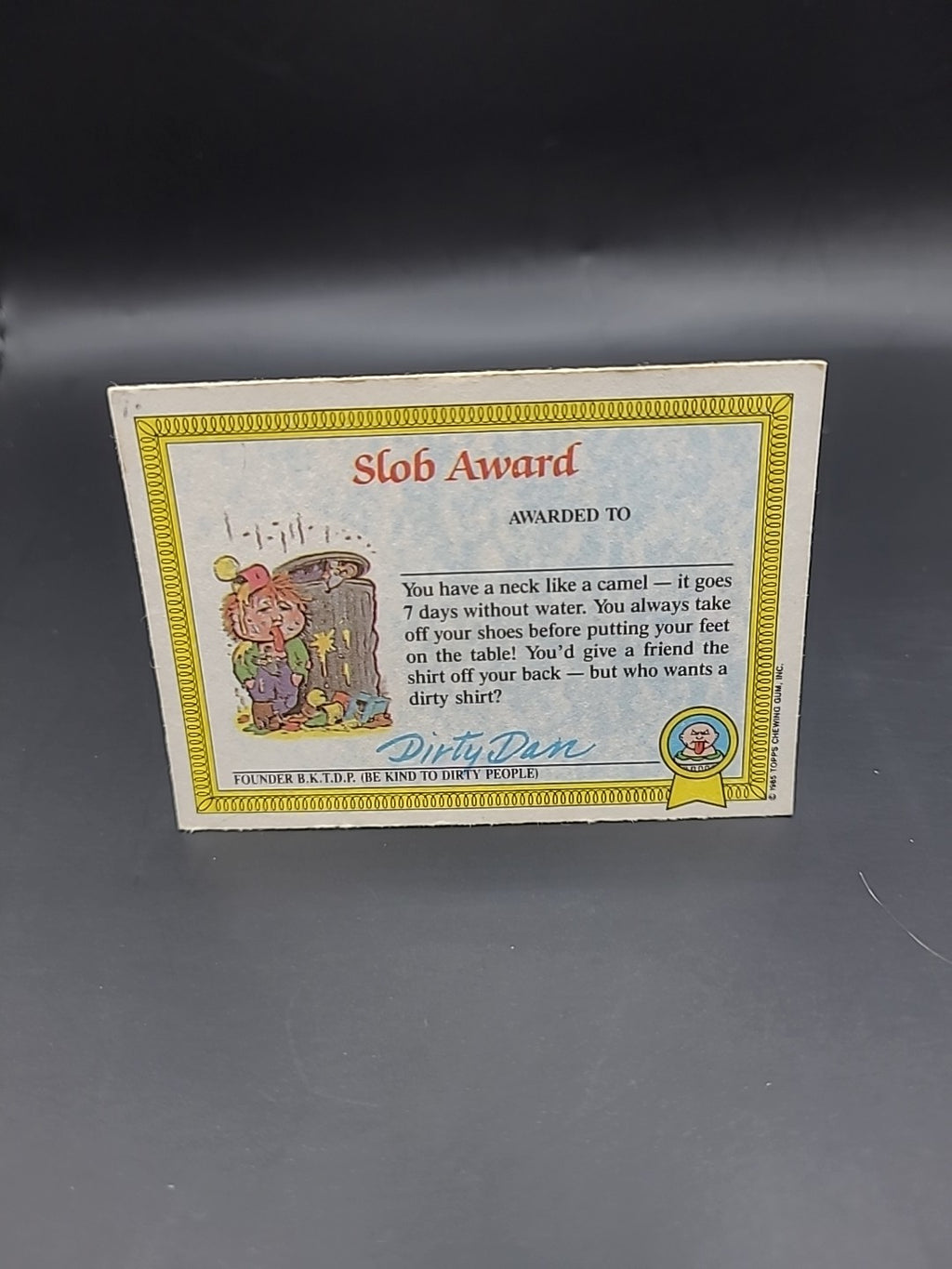 Vintage Garbage Pail Kids Card UK Mini Version Series 1 Joltin' Joe 41b Topps
