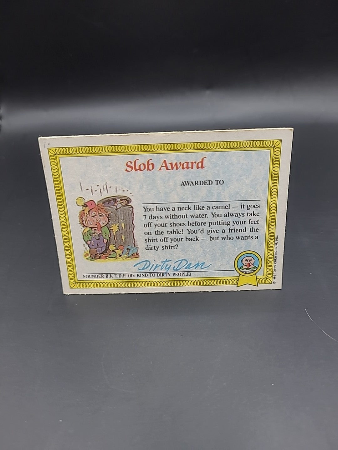 Vintage Garbage Pail Kids Card UK Mini Version Series 1 Joltin' Joe 41b Topps