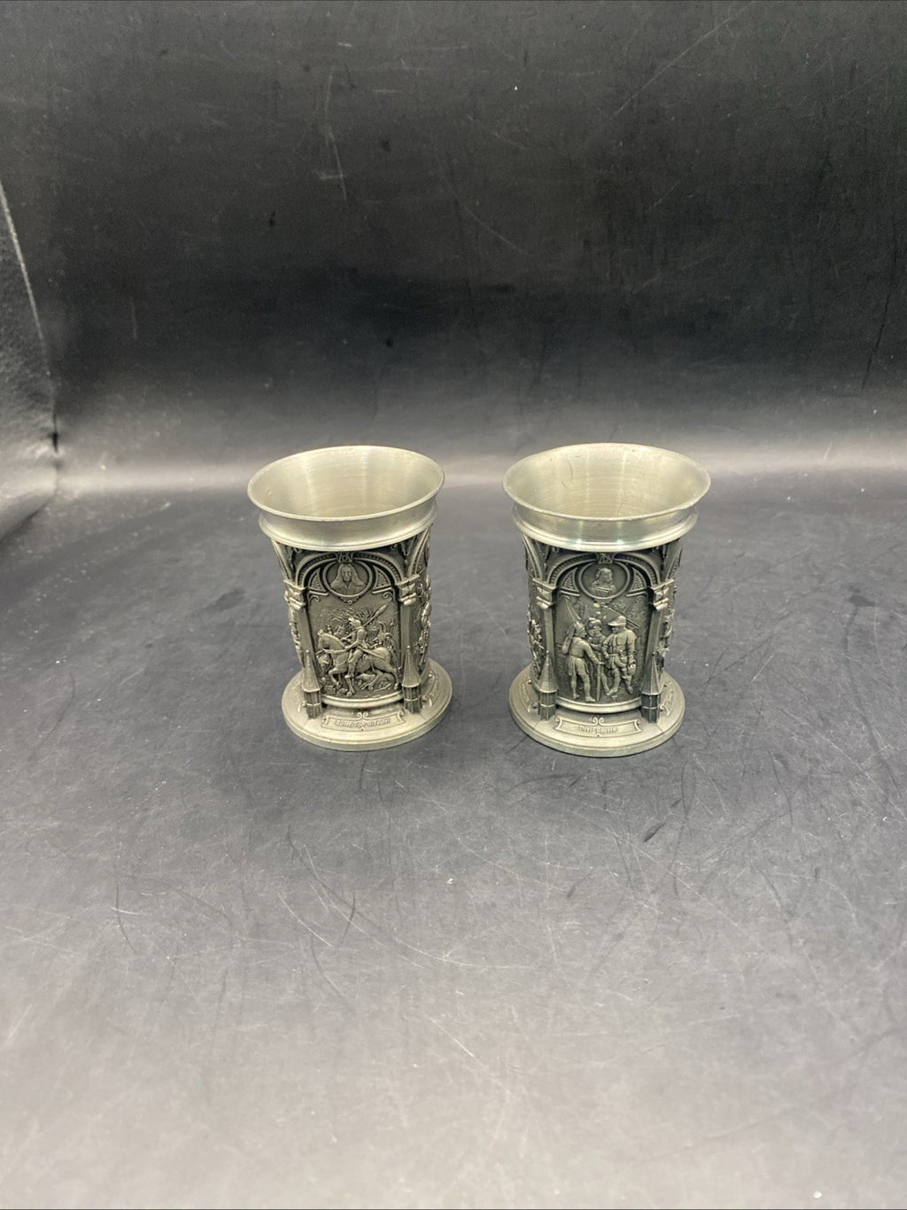 Zinn-Galerie Pewter 2 Shot Glasses NO BOX