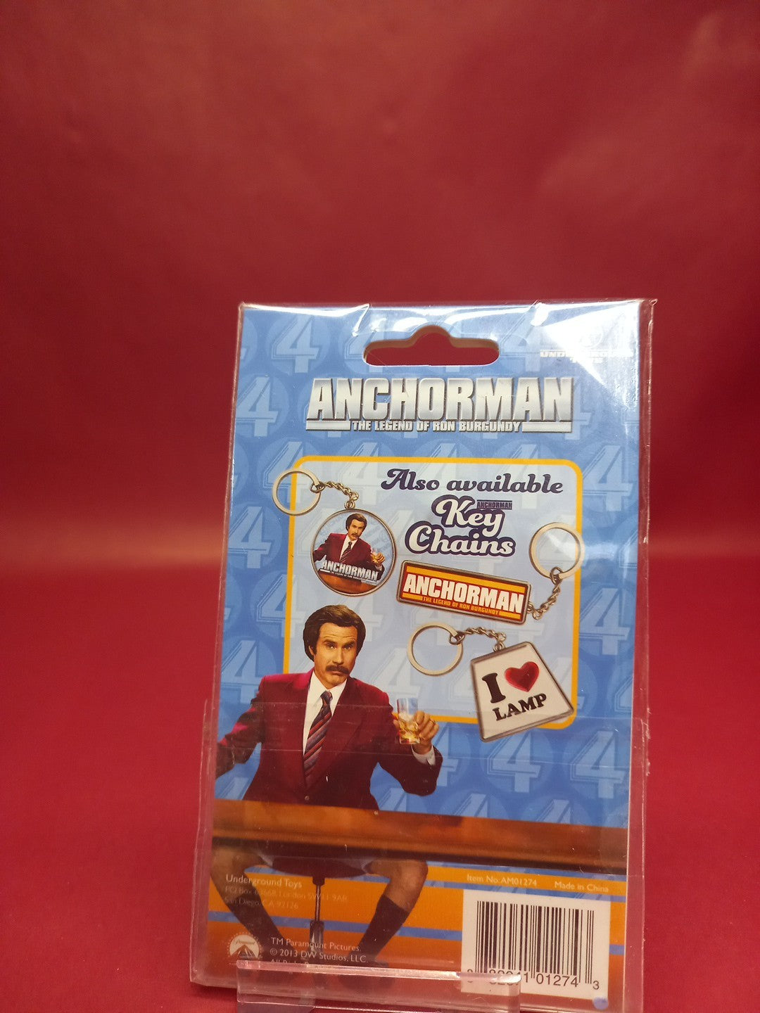 BNIP Anchorman Moustache Bottle Opener Key Chain Keyring Stay Classy Comedy
