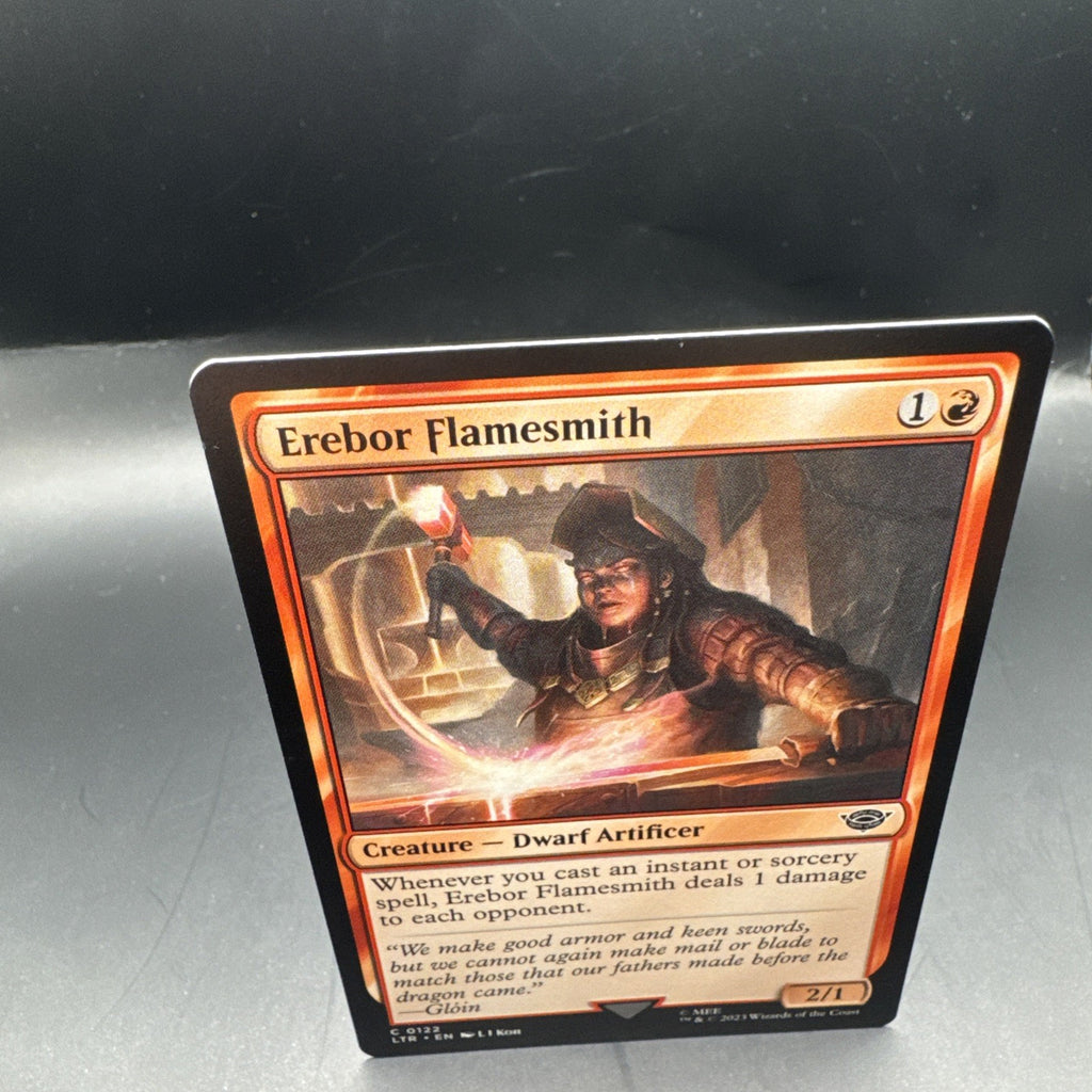 Erebor Flamesmith MTG LTR FOIL Magic The Gathering C0122 + 1 Regular Card