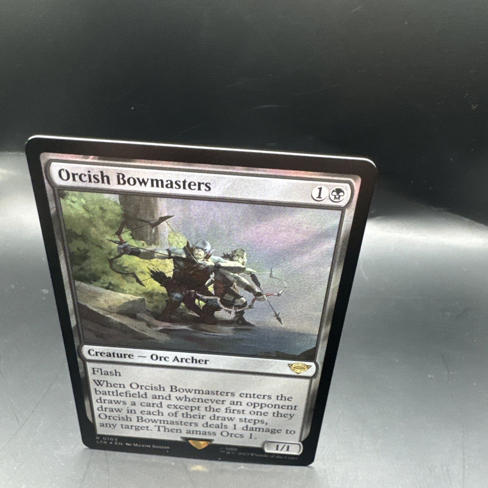 MTG Orcish bowmasters  Rare Lord of the rings FOIL 