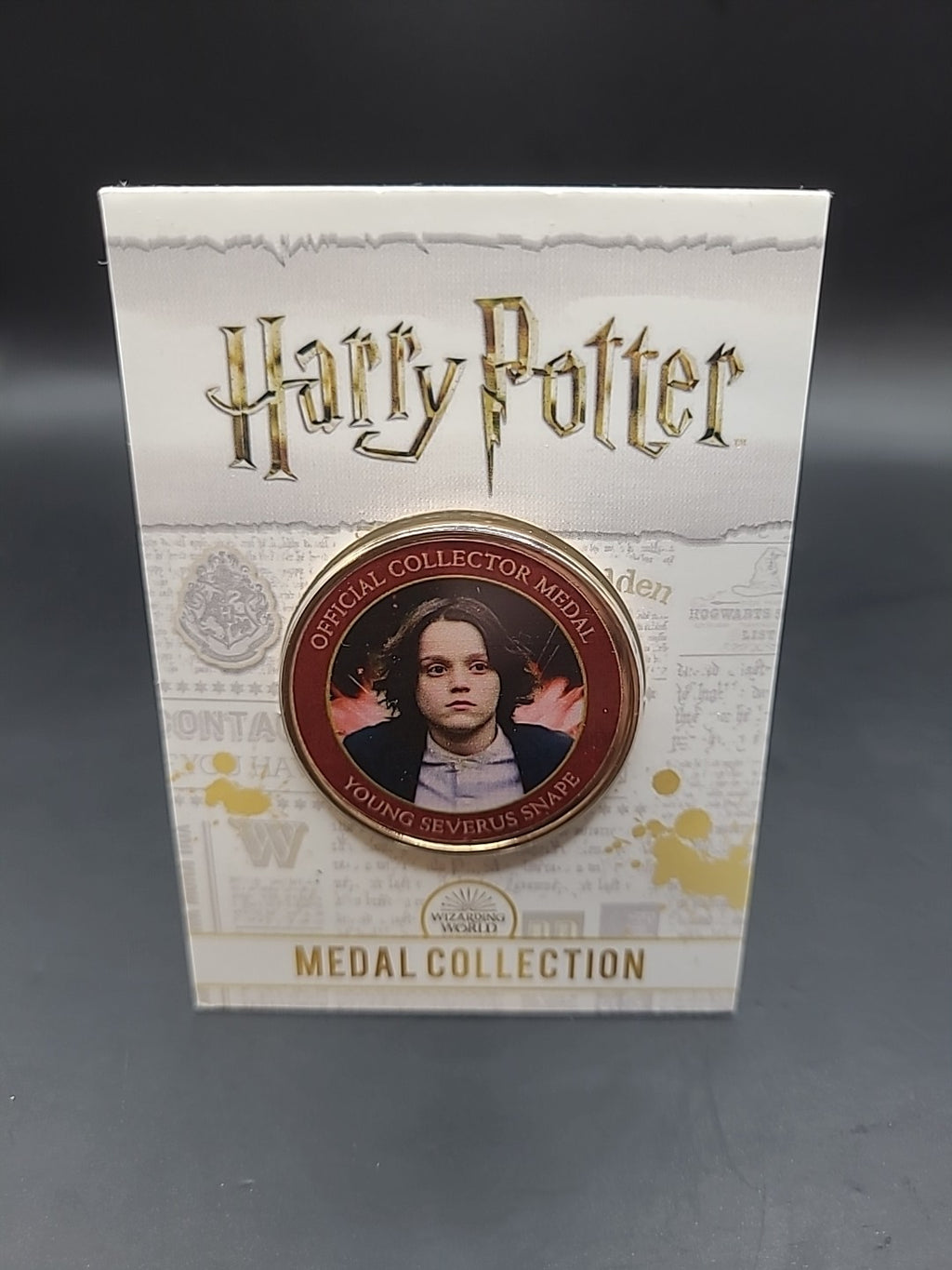 HARRY POTTER CARD WITH MEDAL YOUNG SEVERUS SNAPE BEN CLARKE J K ROWLING
