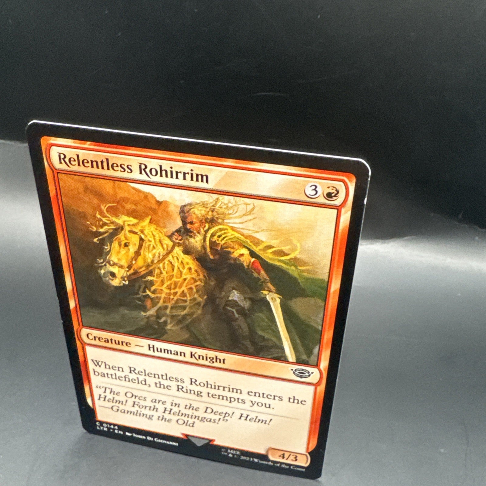MTG Relentless Rohirrim (FOIL) C0144 + 1 Regular Card