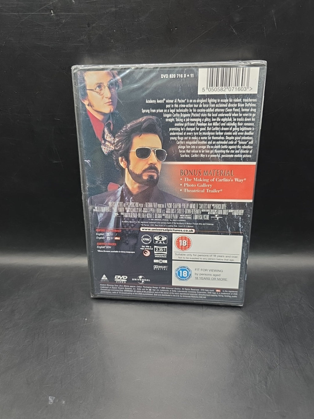 Carlitto's Way - Al Pacino, Sean Penn - NEW Region 2 DVD