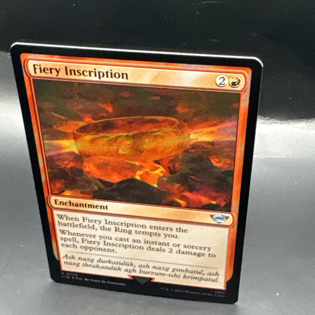 MTG Fiery Inscription (FOIL) U0126 Lord of the Rings + 1 Regular Card