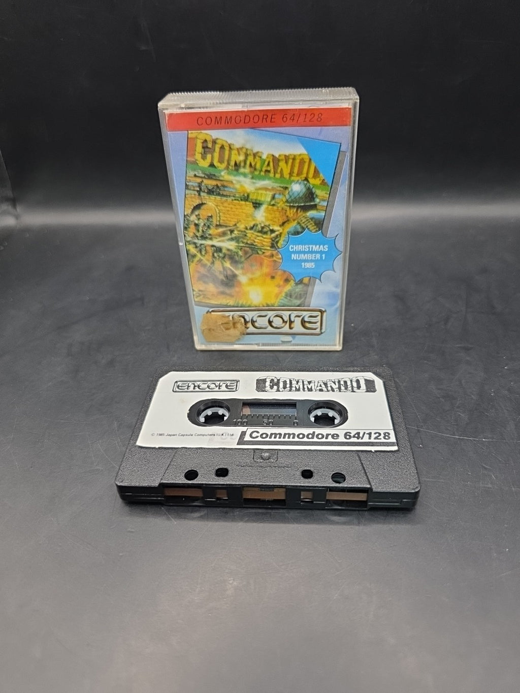 Commando C64 Cassette 1985 Elite Systems Commodore 64 Vintage UK Release