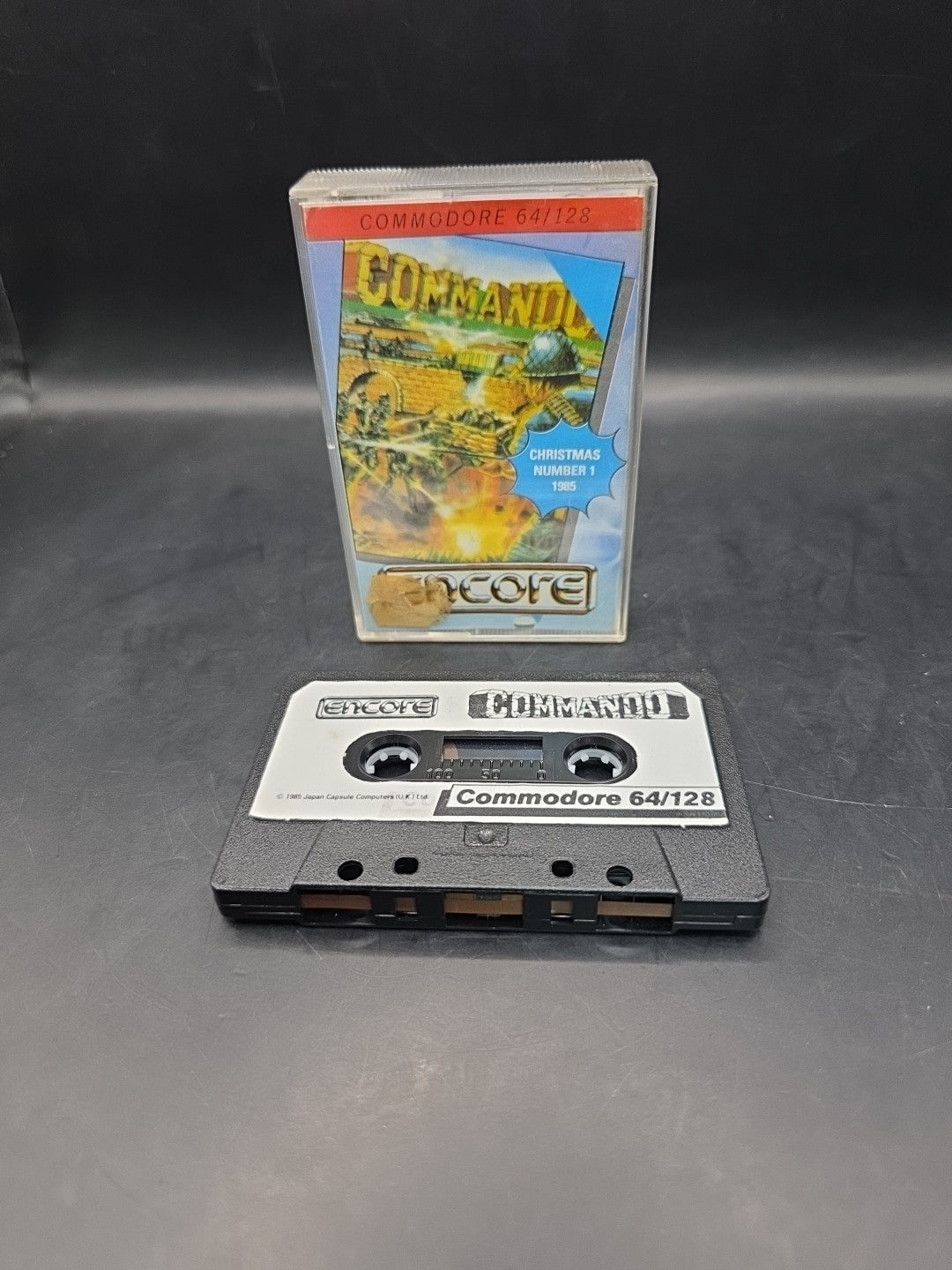 Commando C64 Cassette 1985 Elite Systems Commodore 64 Vintage UK Release