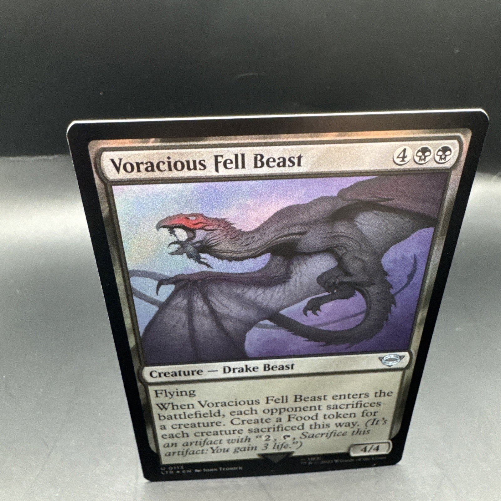 MTG Voracious Fell Beast (Foil) U0113 Lord of the Rings + 1 Regular Card