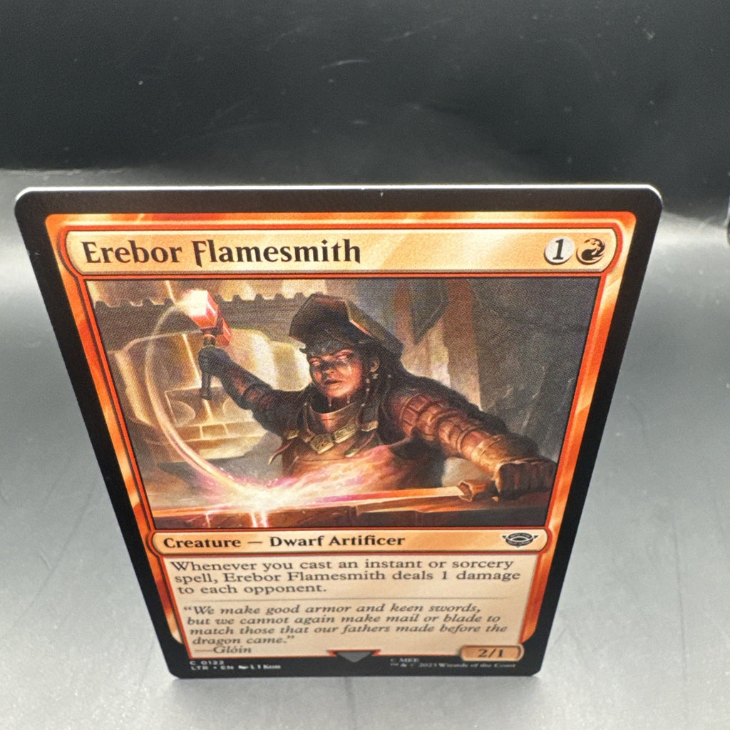 Erebor Flamesmith MTG LTR FOIL Magic The Gathering C0122 + 1 Regular Card
