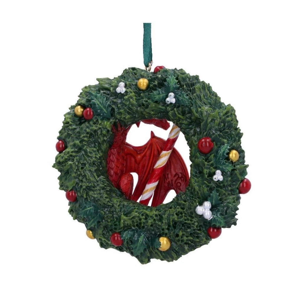 Nemesis Now Anne Stokes Sweet Tooth Dragon Hanging Ornament 9cm, Resin, Red,