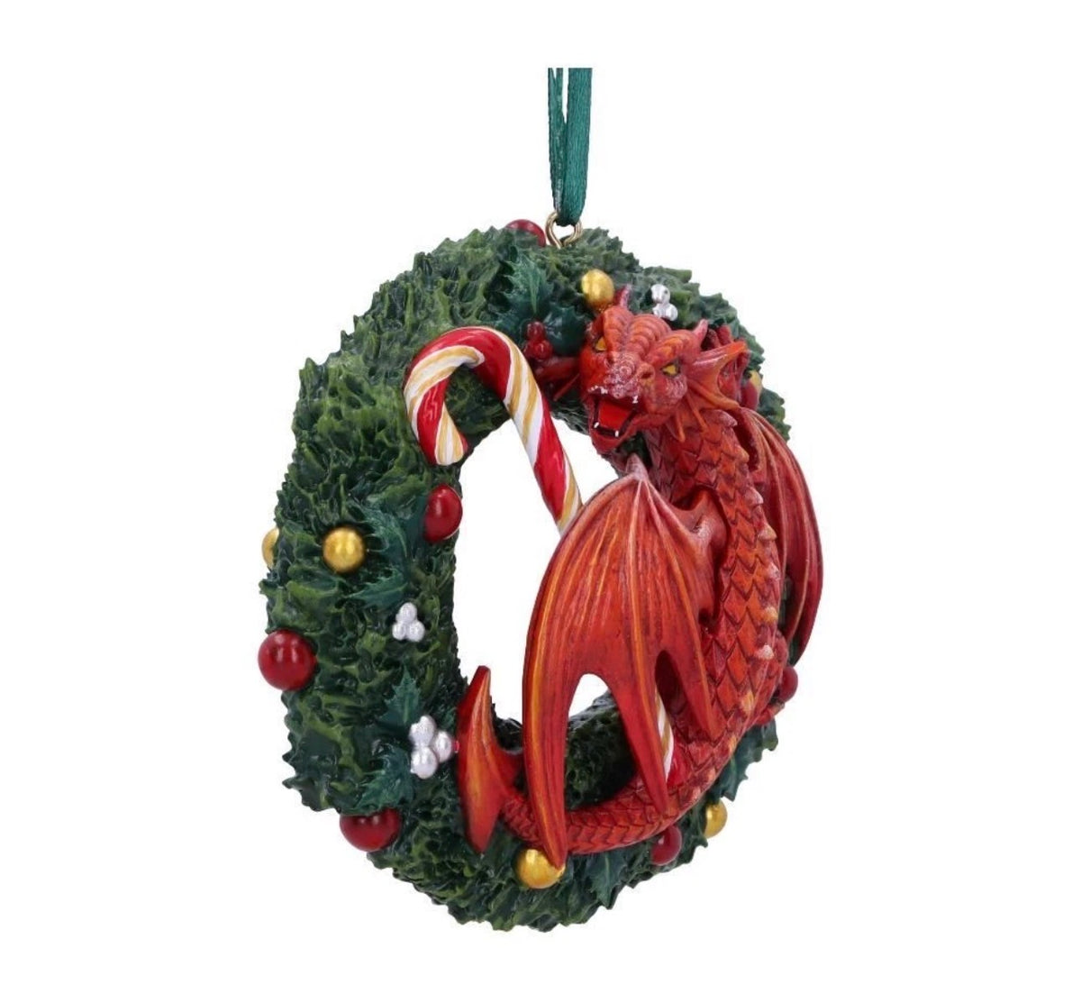 Nemesis Now Anne Stokes Sweet Tooth Dragon Hanging Ornament 9cm, Resin, Red,