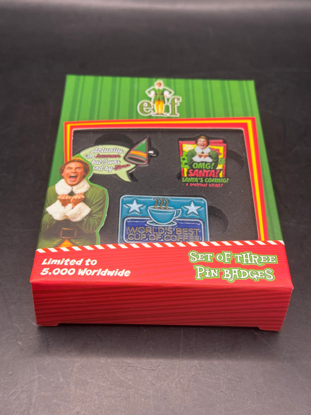 limited edition ELF set of 3 pin badges