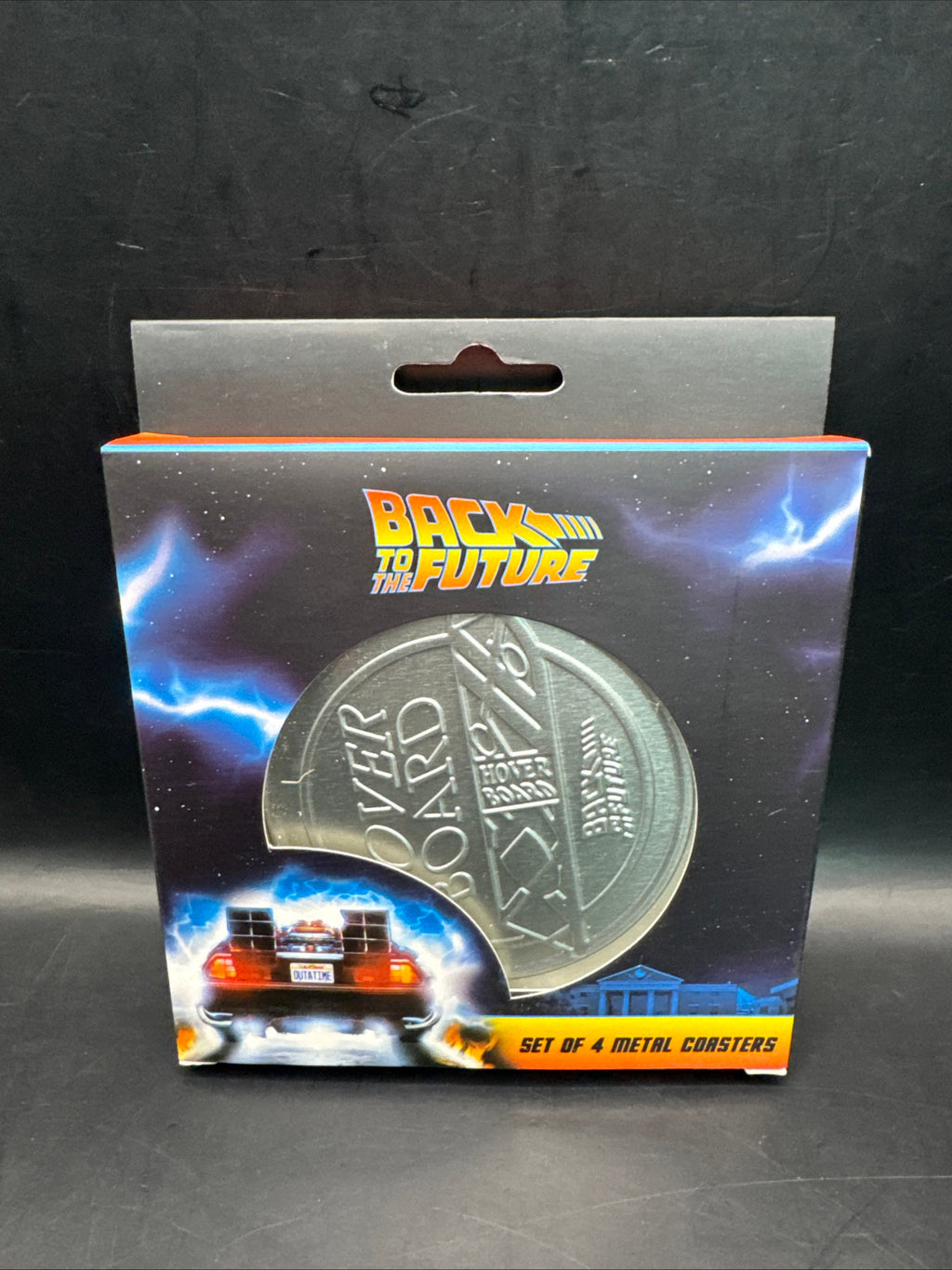 Back to the Future Set of 4 Embossed Metal Coasters