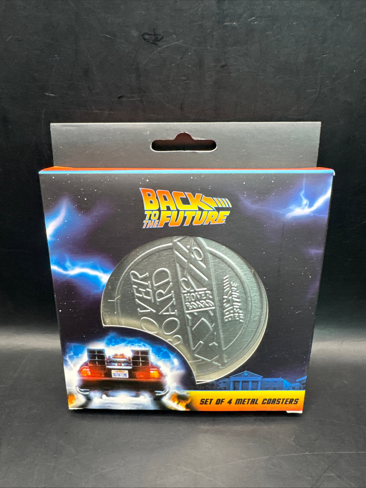 Back to the Future Set of 4 Embossed Metal Coasters