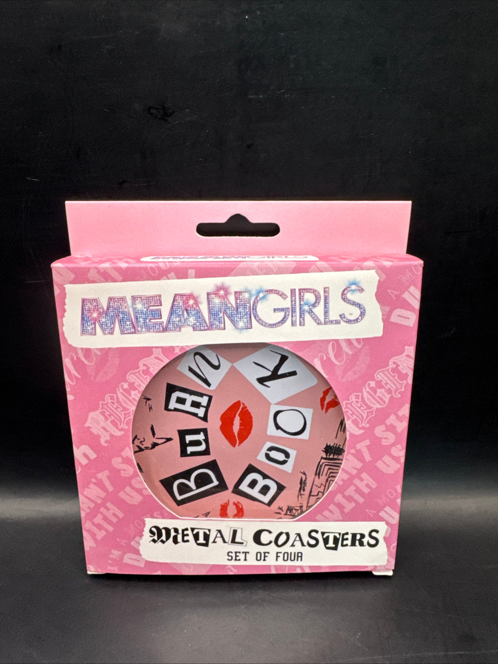 Mean Girls - Set of Four Printed Coasters - Metal with Cork Base - 89mm Diameter