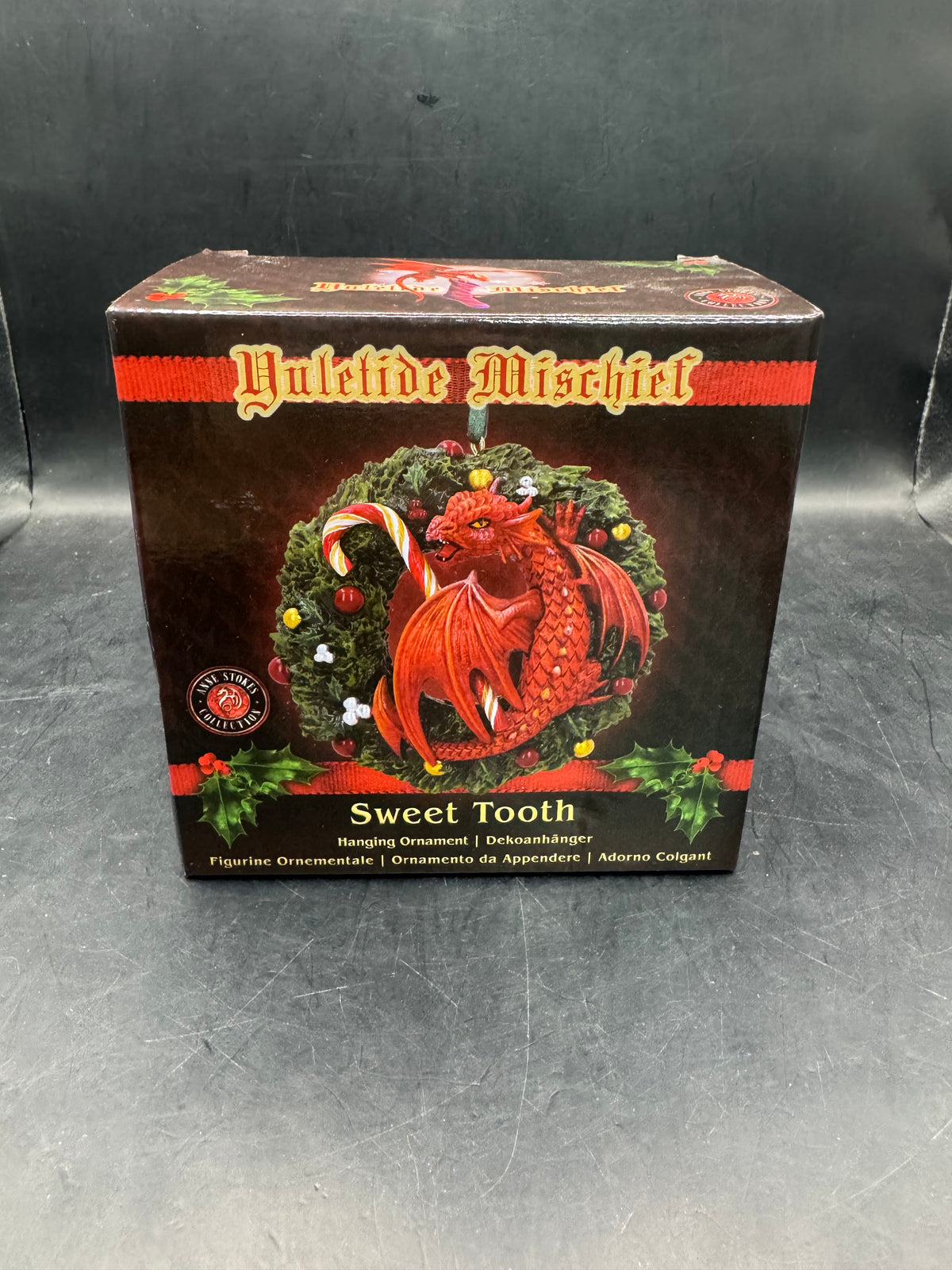 Nemesis Now Anne Stokes Sweet Tooth Dragon Hanging Ornament 9cm, Resin, Red,